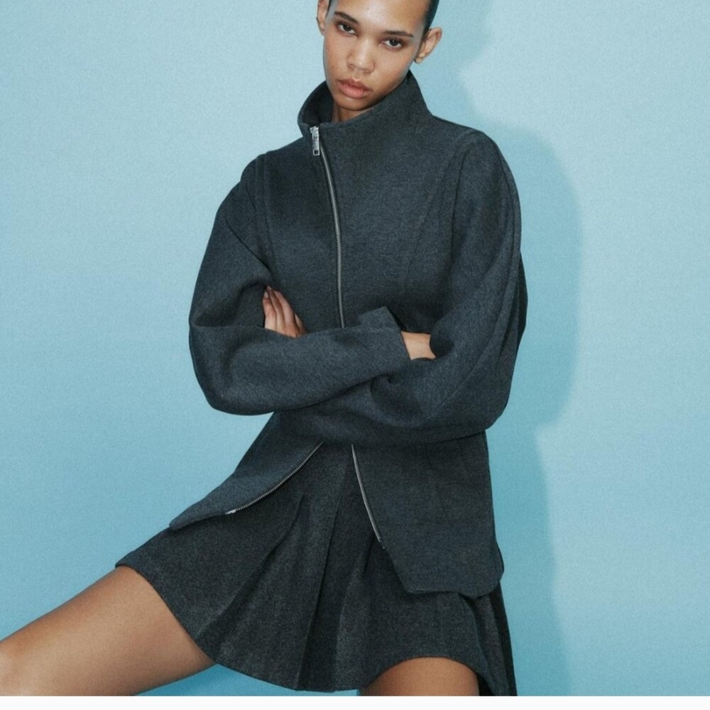 Zara Dark Gray Blazer Jacket